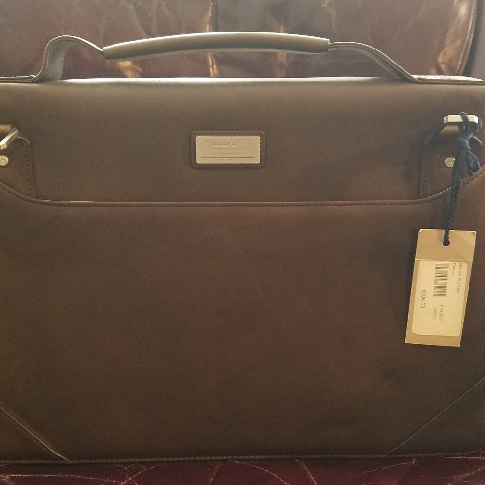 Hlaska premium leather business briefcase